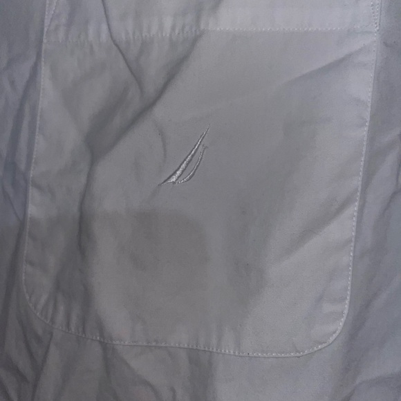 Nautice white longsleev button up shirt men - Picture 3 of 6
